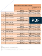 Advanced Test Series-I (ATS-I) Test Schedule (2024)