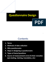 Questionnire Design