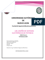 Universidad Autónoma DE Nuevo Leon: Lab. Diseño de Sistemas Electrónicos de Potencia