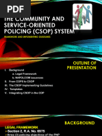 CSOP Framework and Guidelines Overview | PDF | Police | Community