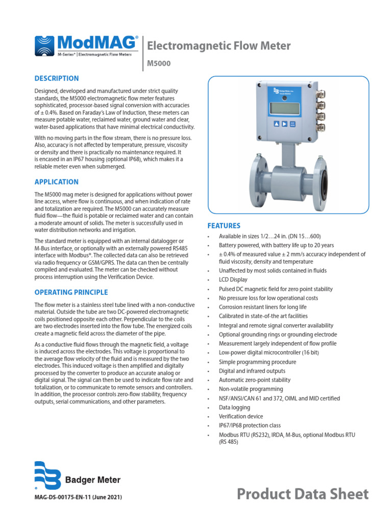 MeterData Sheet PDF Flow Measurement Vacuum