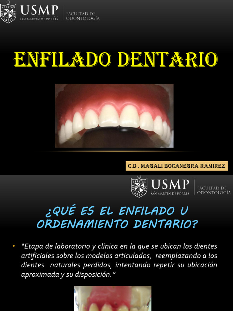 Prueba de Enfilado Dentario | PDF | Dentadura postiza | Ramas de ...
