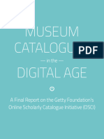 Getty Publications Museum Catalogs in The Digi Age OSCI Report