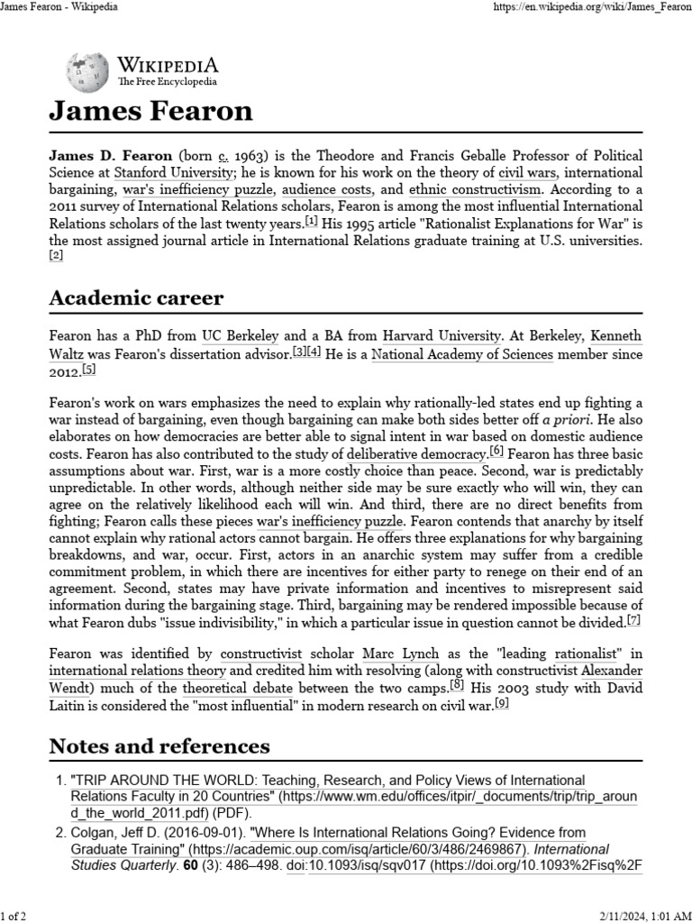 James Fearon PDF Epistemology Of Science Scientific Theories