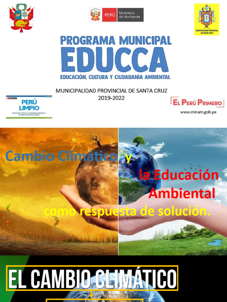 Cambio Climático y La Educación Ambiental Como Respuesta de Solución 1 ...