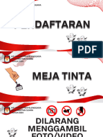 Merah Berani Ilustrasi Maskot Banner TPS Pemilu Indonesia