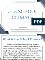Lesson 15 The School Climate