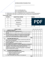Final Demonstration Evaluation Form