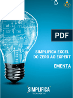 Ementa Simplifica Excel - Do Zero Ao Expert