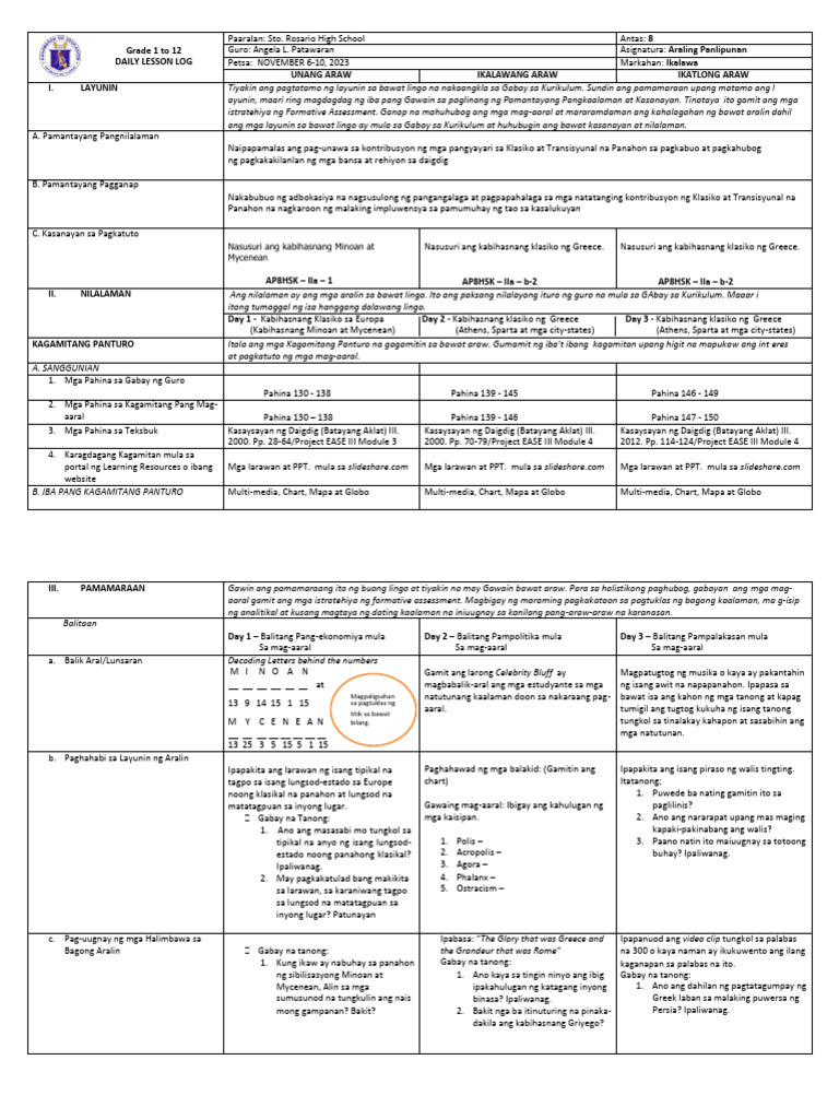 Final AP8 2nd LC Week 1 | PDF