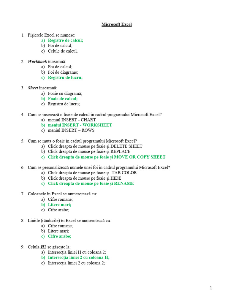 Modele Test Grila Pentru Examen | PDF