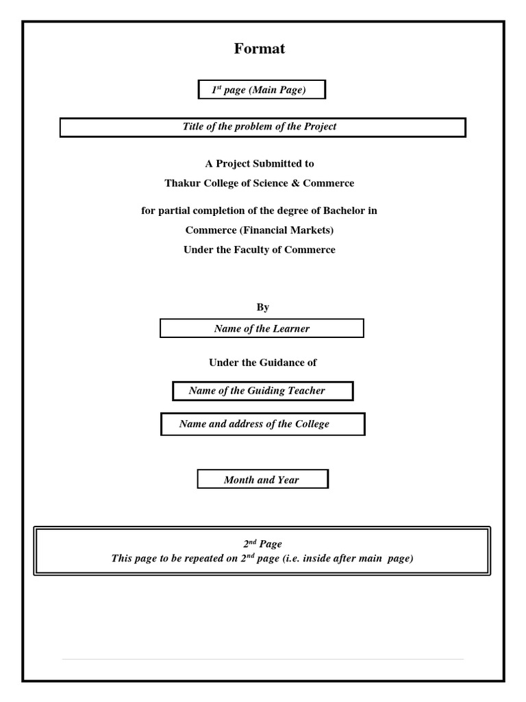 Project Structure for B.Com in Finance | PDF | Academic Degree | Learning