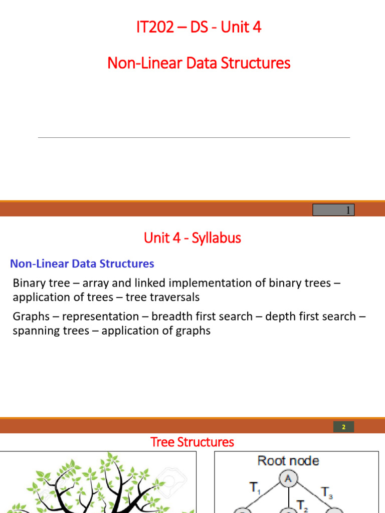 Non-Linear Data Structures Overview | PDF | Computer Programming ...