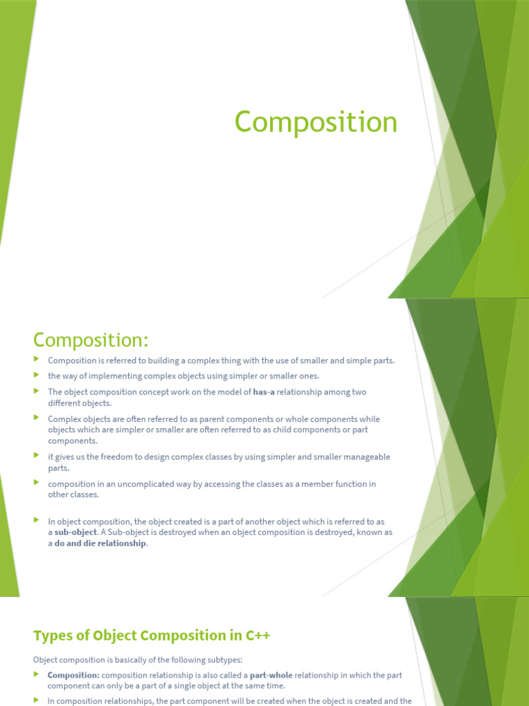 Understanding C++ Object Composition | PDF | Software Development ...