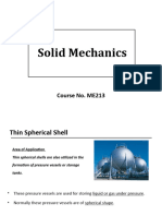 Solid Mechanics: Course No. ME213