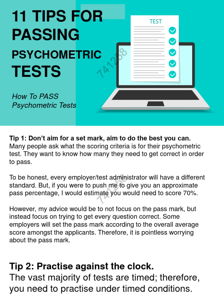 2A. 11 Tips For PASSING Psychometric Tests Watermark 1 Compressed | PDF ...