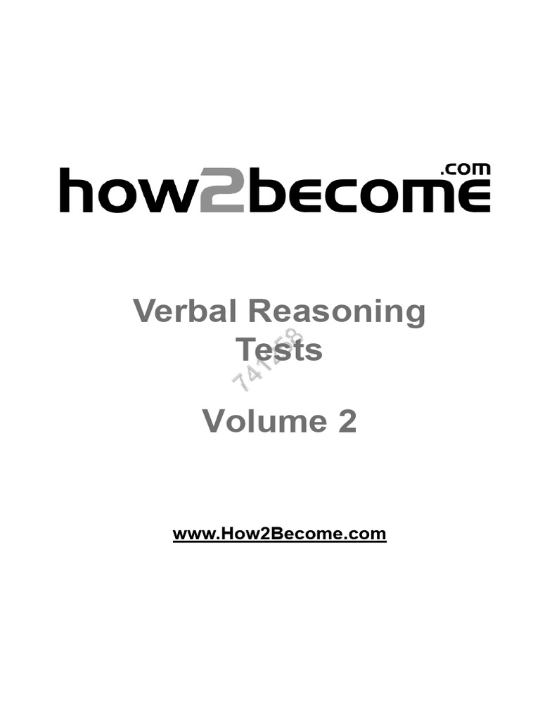 Verbal Reasoning Tests Volume 2 Download PDF