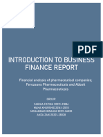 Introduction To Business Finance Report