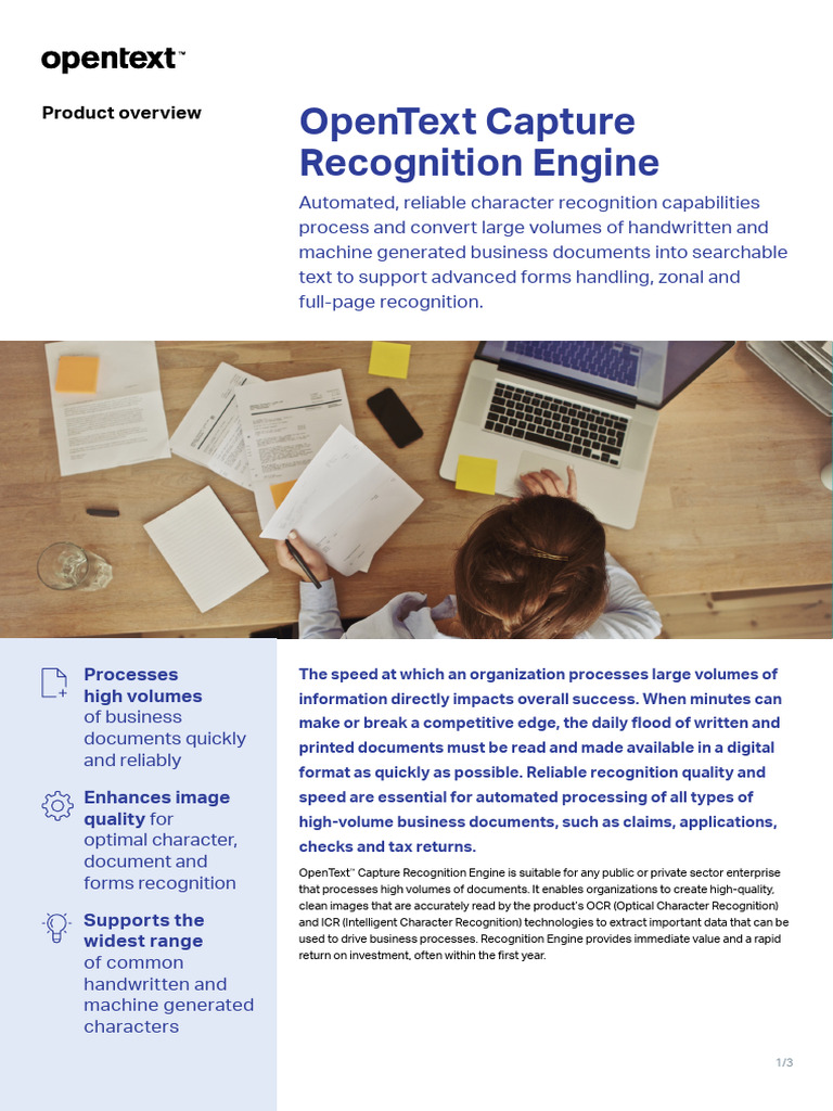 Opentext Capture Recognition Engine Product Overview | PDF | Optical ...
