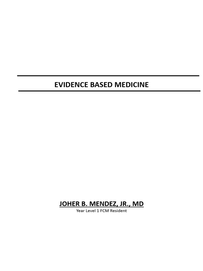 Evidence Based Medicine PDF