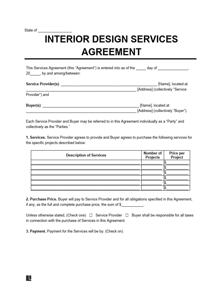 Interior Design Services Agreement | PDF | Cheque | Arbitration