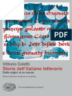 Storia Dellitaliano Letterario Vittorio Coletti Z