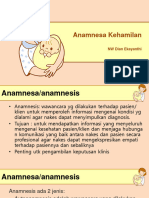 Anamnesa Kehamilan Kunjungan Awal