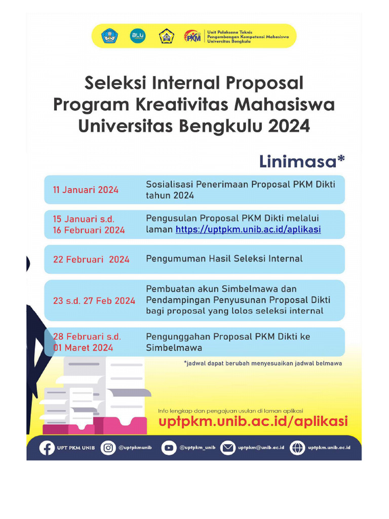 Timeline Proposal PKM 2024 UNIB | PDF | Karier & Perkembangan