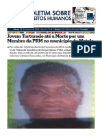 Jovem Torturado Até A Morte Por Um Membro Da PRM No Município Da Matola