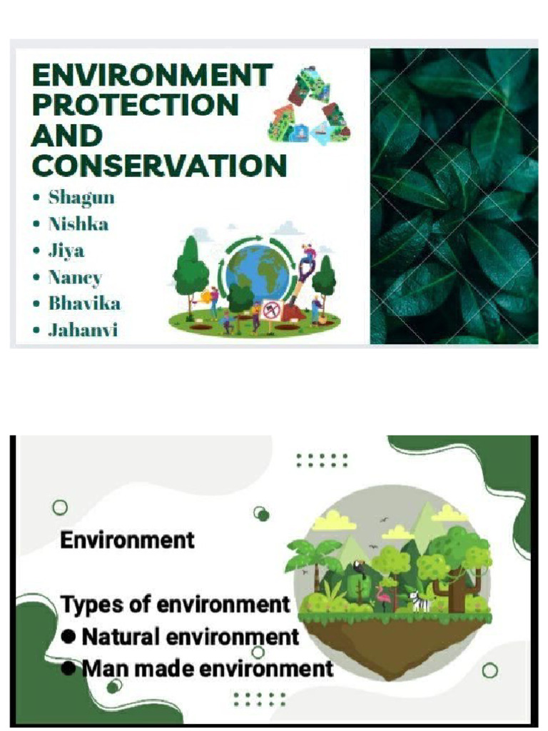 Environmnet Protection and Conservation | PDF