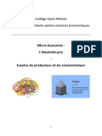 Dossier Prof - Élasticité Et Surplus