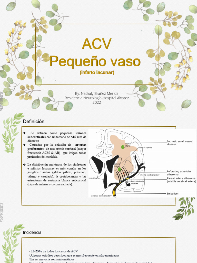 ACV Lacunar | PDF | Hipertensión | Carrera