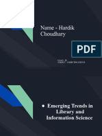 Hardik Choudhary Emerging Trends Library Science