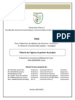 La Thèse, La Théorie de L'agence Et La Gestion de Projets PDF