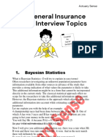 General Insurance Actuarial Interview Questions