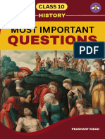 HISTORY Most Important Questions (Prashant Kirad)