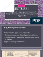 1 LECTURE Subject Matter, Tasks, Types and Approaches