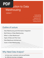 Lecture 1 Introduction To Data Warehousing