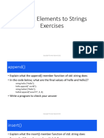 Adding Elements To Strings Exercises