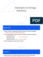 Adding Elements To Strings Solutions