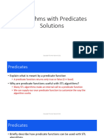 Algorithms With Predicates Solutions