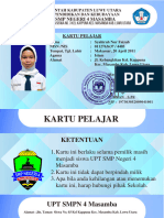 Kartu Pelajar UPT SMPN 4 Masamba