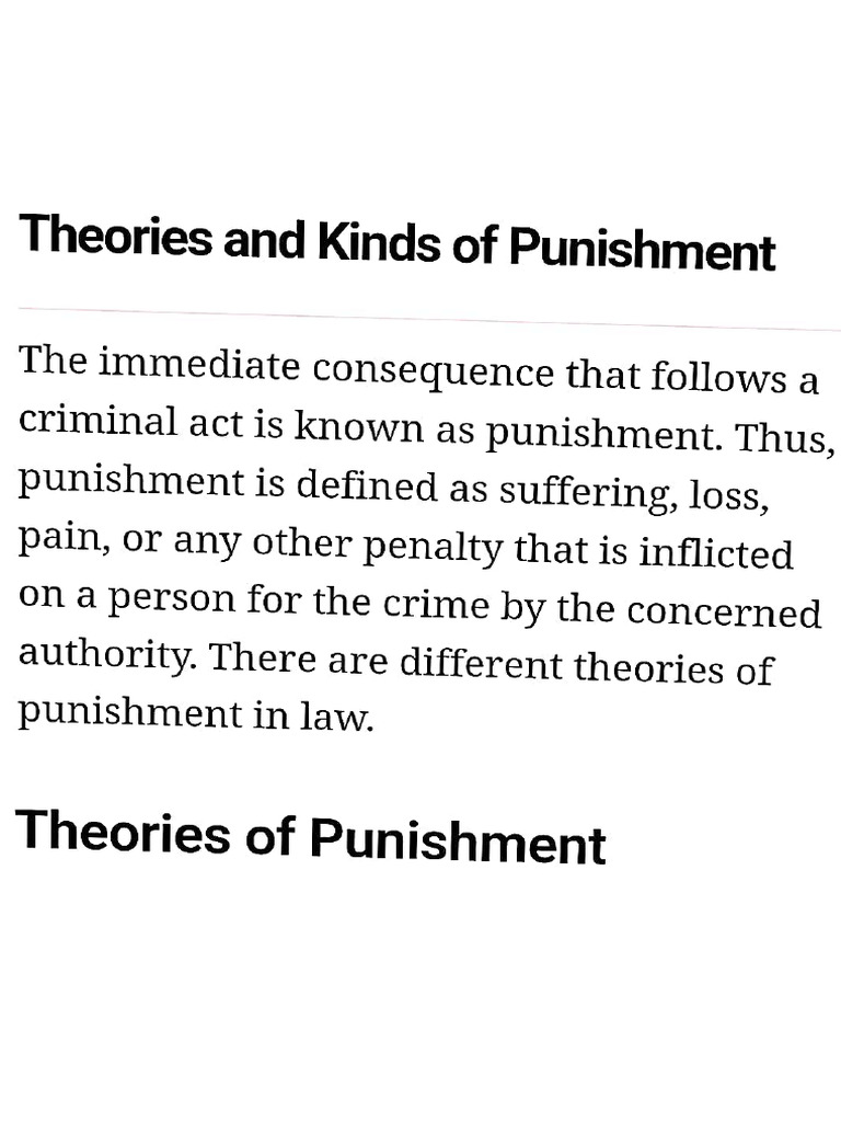 Theories of punishment pdf