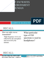 Effects of em Waves To The Environment and