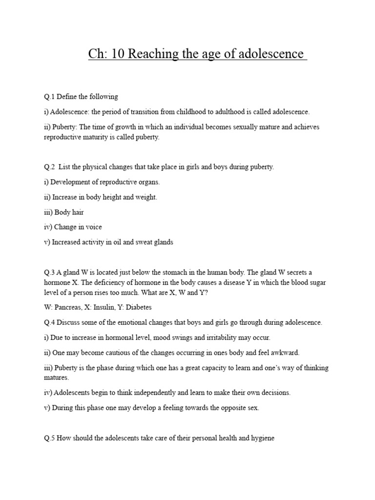 Understanding Adolescence and Puberty | PDF | Endocrine System ...