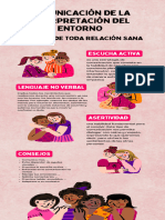 Infografía Comunicación Efectiva Ilustrado Rosa