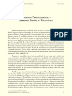 Liberdade Transcendental - Liberdade Empirica Psicológica - Andrea Faggion