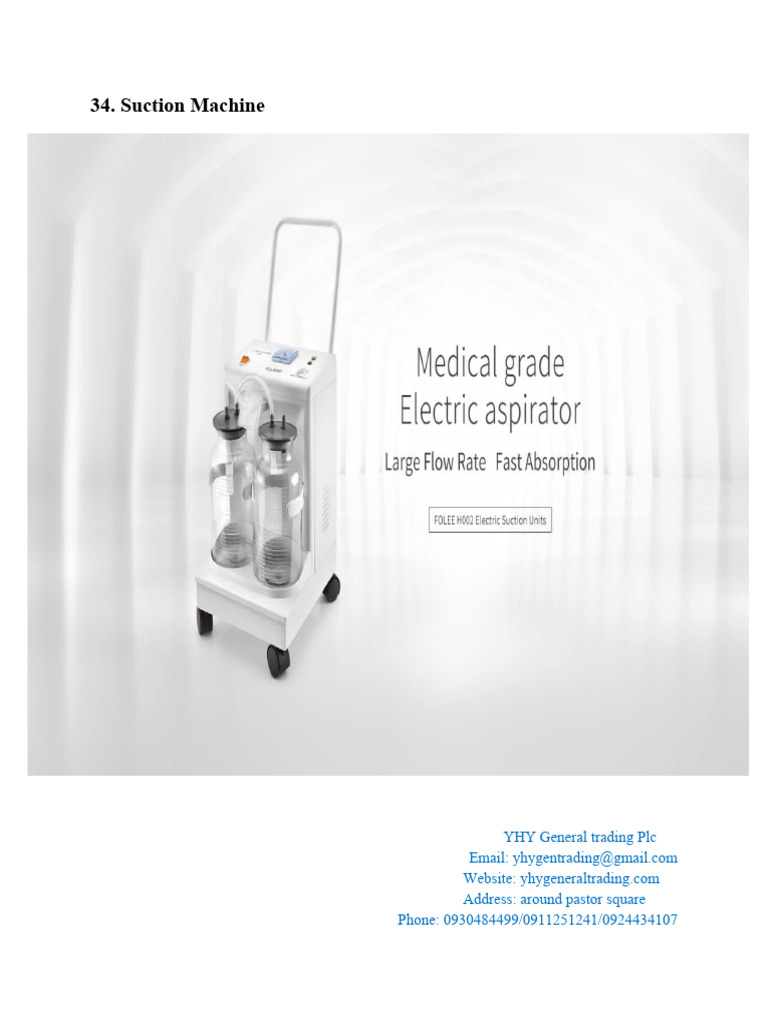 Medical Grade Suction Machine Specs | PDF