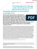 Sequencing and Titrating Approach of Therapy in Heart Failure With Reduced Ejection Fraction Following The 2021 European Society of Cardiology Guidelines: An International Cardiology Survey