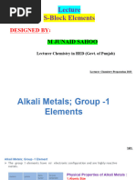 S Block Elements